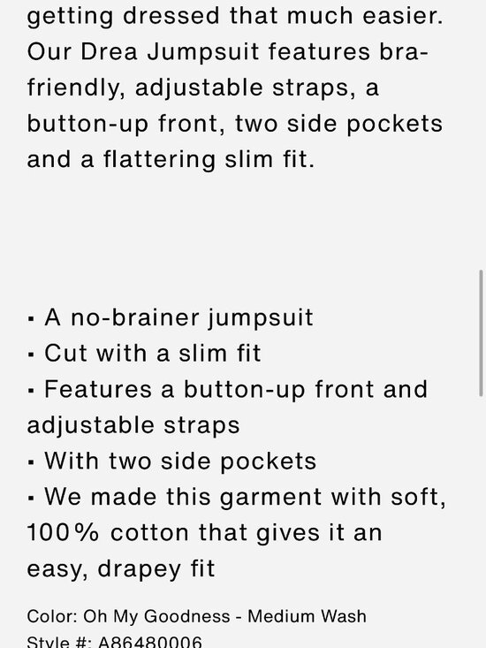 Brand New Tags attached Levi's DREA JUMPSUIT size M - Picture 7 of 16